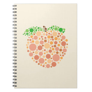 Caderno Espiral Design de Pontos de Pêssego Fofo