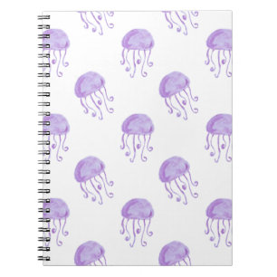 Caderno Espiral design de praia de água-doce roxa
