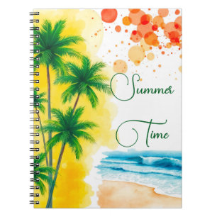 Caderno Espiral design de praia “Verão”