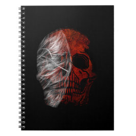 CADERNO ESPIRAL DESIGN DE PRESENTE DE HALLOWEEN GRÁFICO CRUZADO