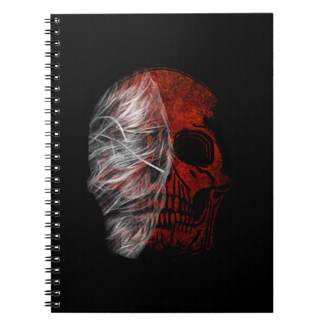 CADERNO ESPIRAL DESIGN DE PRESENTE DE HALLOWEEN GRÁFICO CRUZADO (Frente)