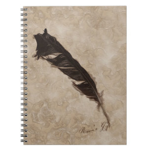 Caderno Espiral Design de Raven's Feather Bird-lover