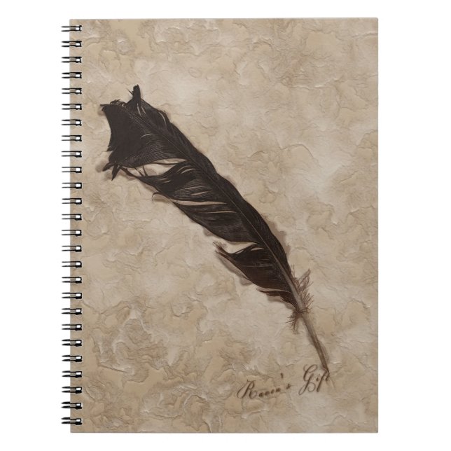 Caderno Espiral Design de Raven's Feather Bird-lover (Frente)