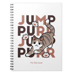 Caderno Espiral Design de Salto de Gato Reprodutivo - Trabalho de