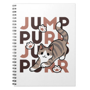 Caderno Espiral Design de Salto de Gato Reprodutivo - Trabalho de