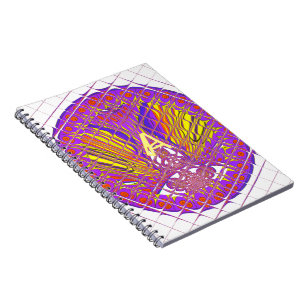 Caderno Espiral Design de texto de logotipo colorido letra A