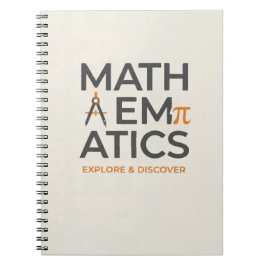Caderno Espiral Design de Tipografia para Professores de Matemátic