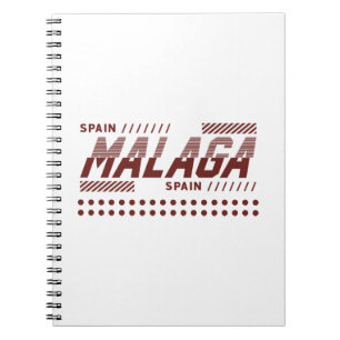 Caderno Espiral Design de Tipografia Urbana Moderna de Málaga Espa