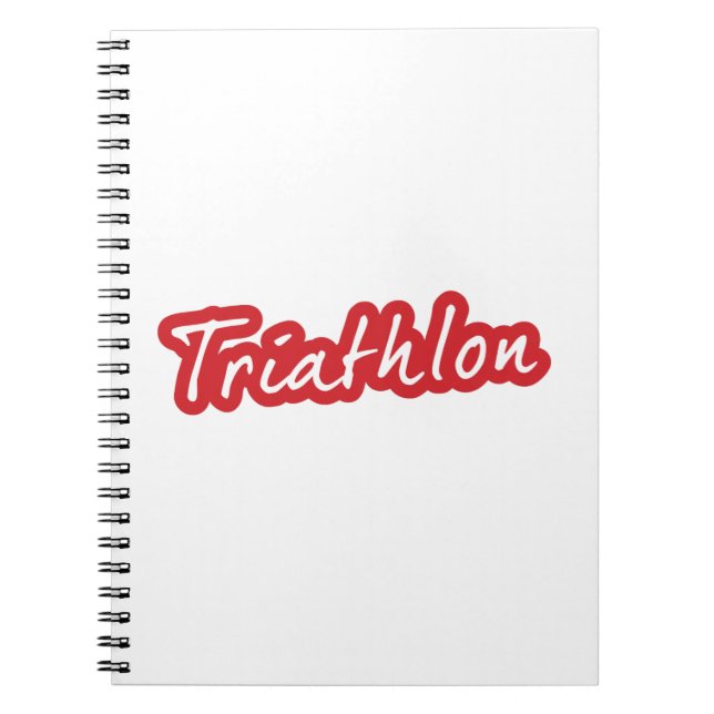 Caderno Espiral design de Triathlon legal (Frente)