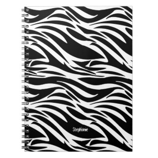 Caderno Espiral Design De Zebra Negra E Branca