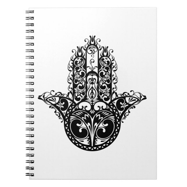 Caderno Espiral Design decorativo de Hamsa (Frente)