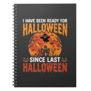 Caderno Espiral Design Divertido de Casa Assombrada de Halloween L