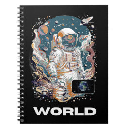 Caderno Espiral Design do Astronauta Mundial
