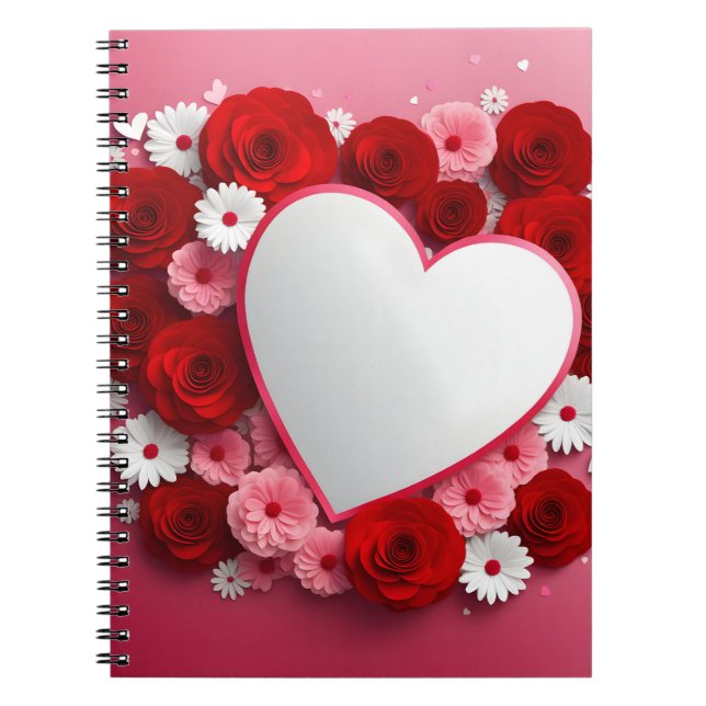 Caderno Espiral Design do dia dos namorados (Frente)
