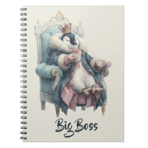 Caderno Espiral Design do Grande Chefe Pinguim de Inverno
