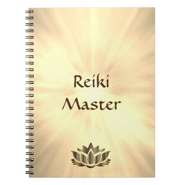 Caderno Espiral Design do mestre de Reiki (Frente)
