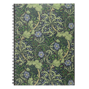 Caderno Espiral Design do papel de parede da alga, impresso por
