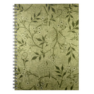 Caderno Espiral Design do papel de parede do "jasmim", 1872
