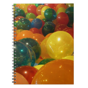 Caderno Espiral Design do Partido Colorido dos Balões