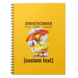 Caderno Espiral Design do Pensador de Texto Personalizado