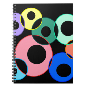 Caderno Espiral Design do Rainbow Billiard Balls