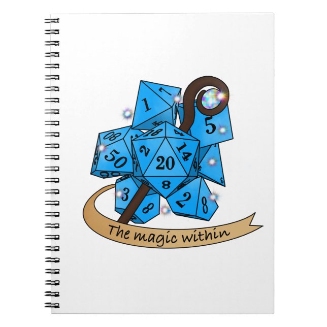 Caderno Espiral Design do Sorcerer Dice (Frente)