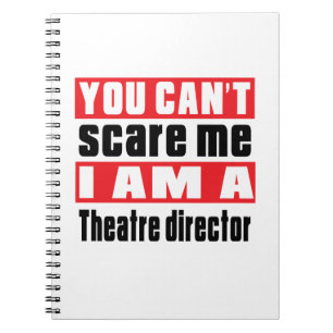 Caderno Espiral Design do susto do diretor do teatro