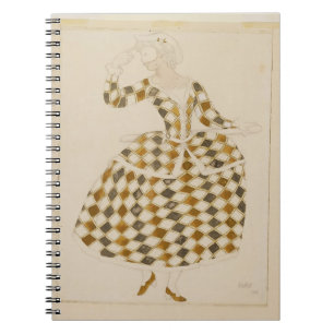 Caderno Espiral Design do traje para aquilégia, da Bela Adormecid