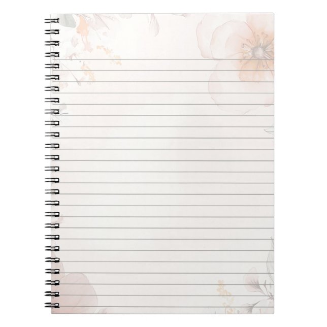 Caderno Espiral Design Floral (Frente)