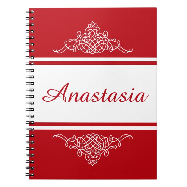 Caderno Espiral Design floral elegante (Frente)