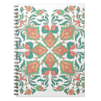 Caderno Espiral Design floral no estilo oriental