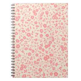 Caderno Espiral Design Floral Trepadeiras Rosa