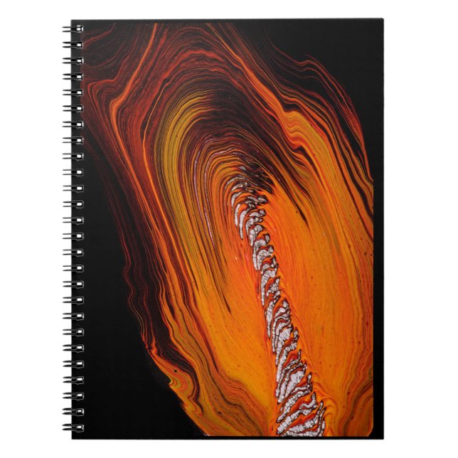 Caderno Espiral Design fluido da arte da emergência (Frente)