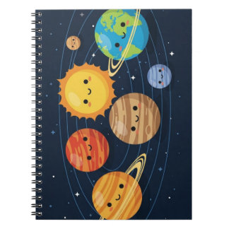 Caderno Espiral Design Fofo da Terra – Educacional