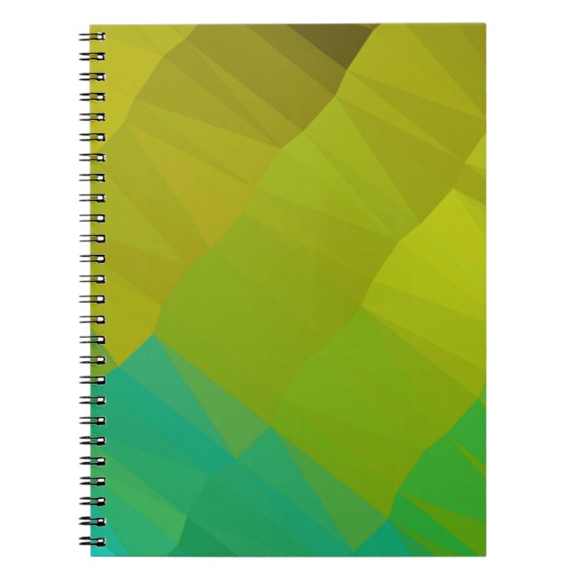 Caderno Espiral Design geométrica. Fundo de gradiente colorido. Ge (Frente)