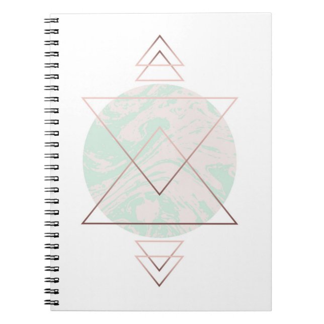 Caderno Espiral Design geométrico da arte abstracta (Frente)