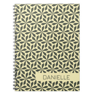 Caderno Espiral design geométrico de cinza