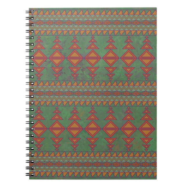 Caderno Espiral Design Geométrico Sudoeste Sagebrush (Frente)