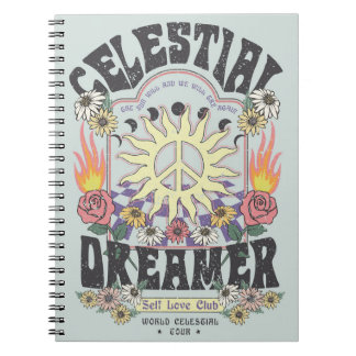 Caderno Espiral DESIGN gráfico SREAMER SUN ROSA TSHIRT CELESTIAL
