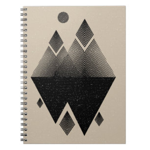 Caderno Espiral Design inspirado escandinavo do triângulo
