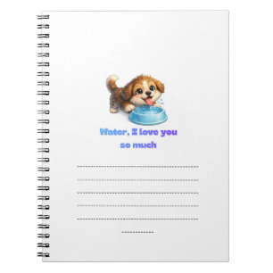 Caderno Espiral Design Inspirador de Cachorro Feliz e Amante de Ág