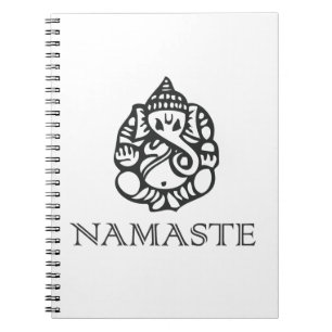 Caderno Espiral Design legal B/W de Namaste Ganesh