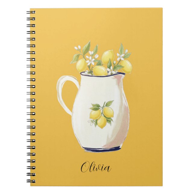 Caderno Espiral Design Limão (Frente)
