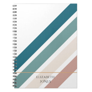 Caderno Espiral Design minimalista em cores pastosas