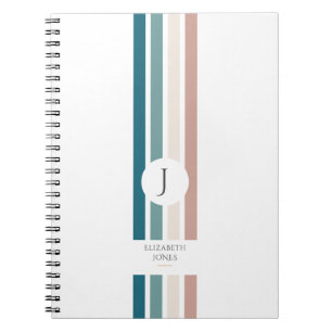 Caderno Espiral Design minimalista em cores pastosas