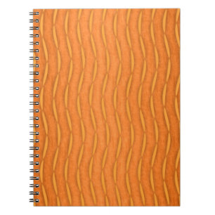 Caderno Espiral Design Moderno com Listras Verticais Laranja