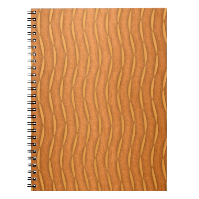 Caderno Espiral Design Moderno com Listras Verticais Laranja (Frente)