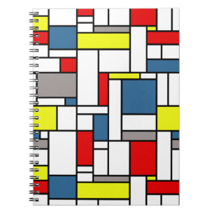 Caderno Espiral Design mondrian