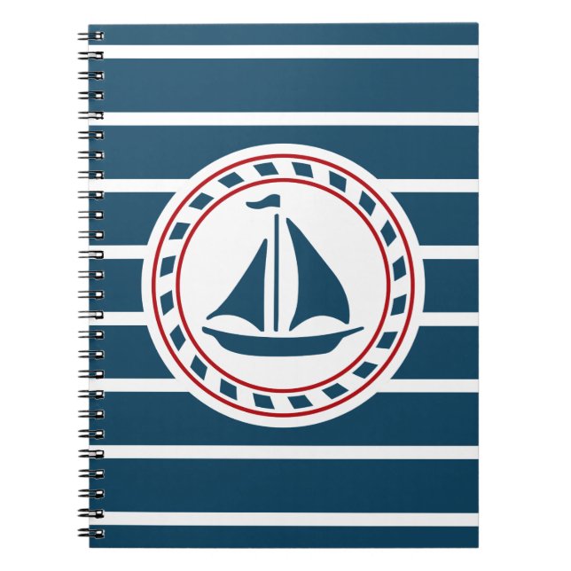 Caderno Espiral Design náutico (Frente)