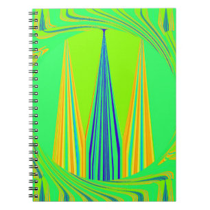 Caderno Espiral Design Neon Geométrico Ousado